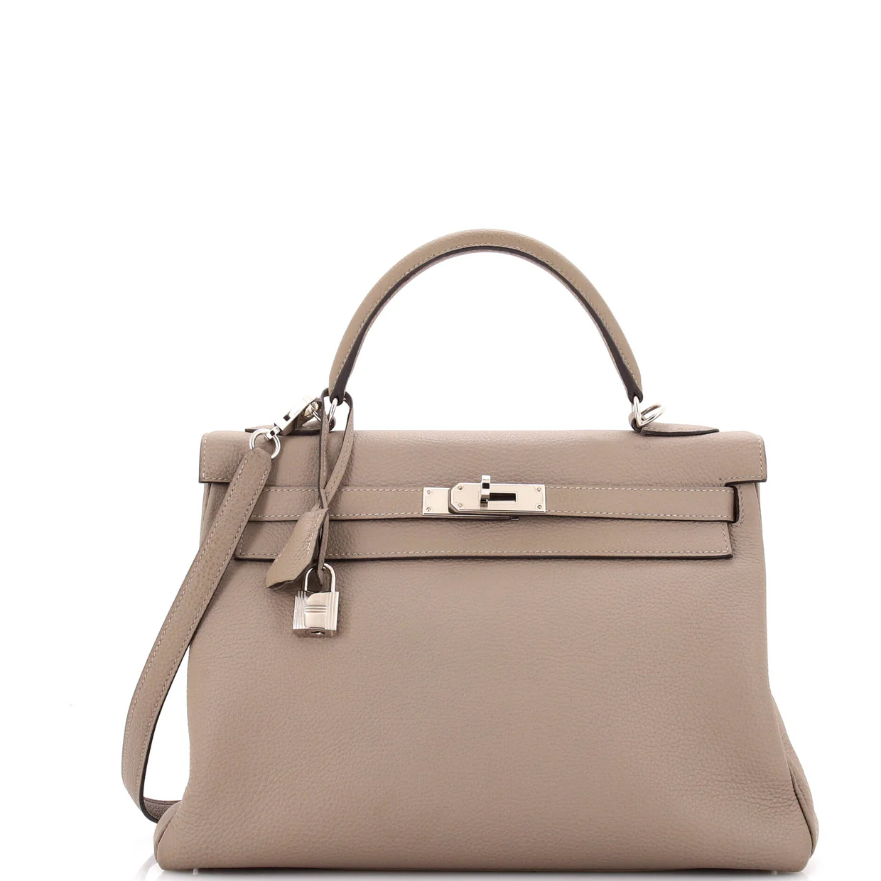 Kelly Handbag Grey Togo with Palladium Hardware 32 - Deep Luxury