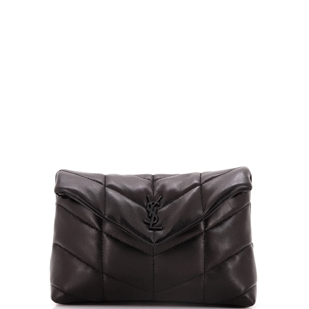 LouLou Puffer Clutch Leather Small - Deep Luxury