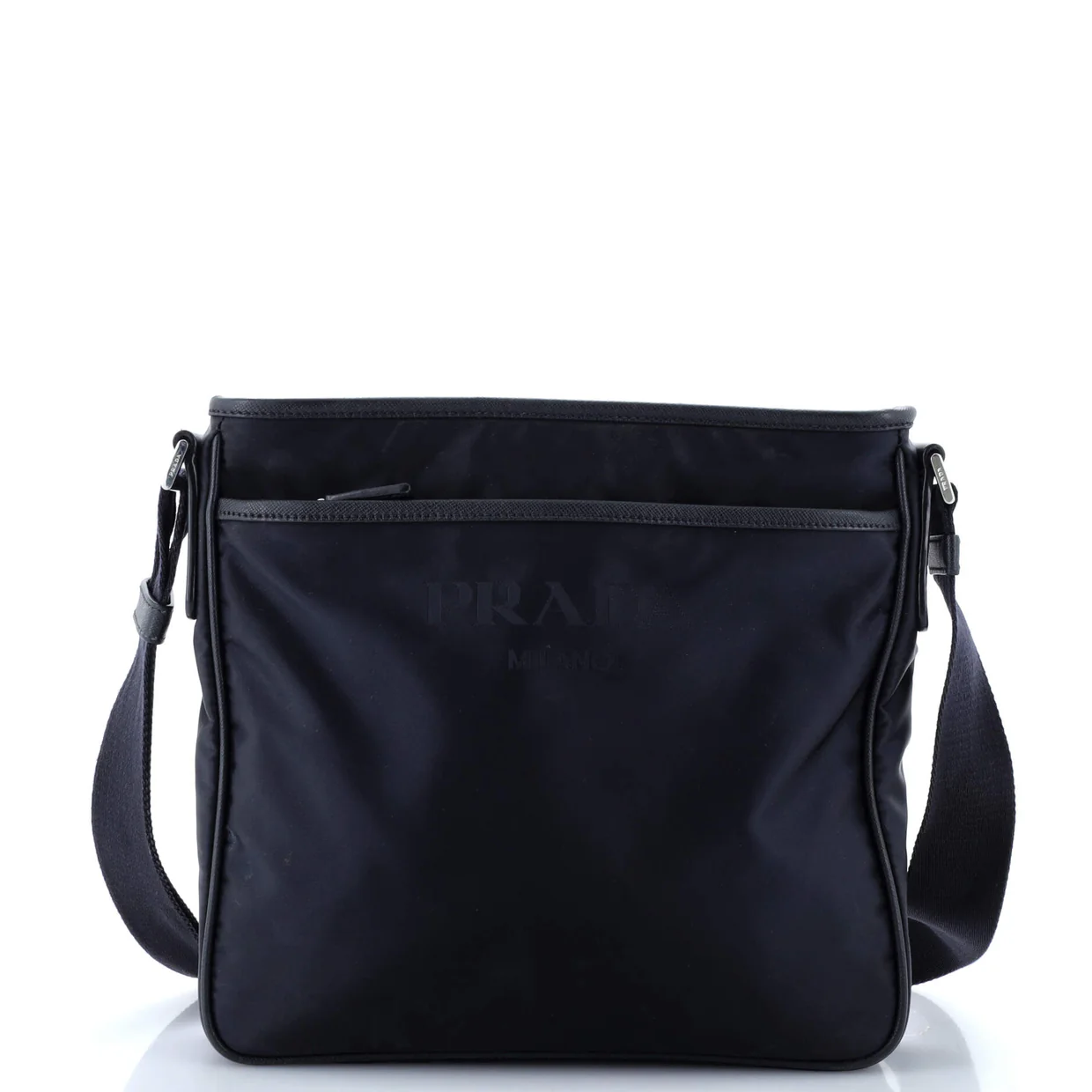 Front Pocket Messenger Bag Tessuto Medium - Deep Luxury