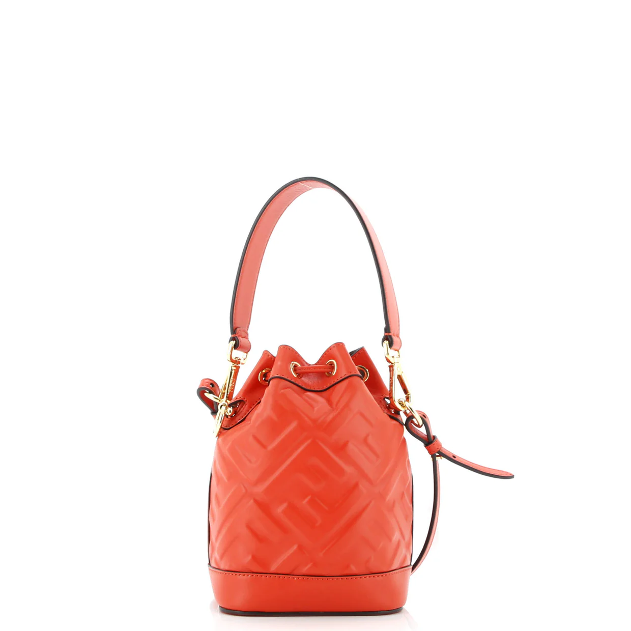 Mon Tresor Bucket Bag Zucca Embossed Leather Mini - Deep Luxury