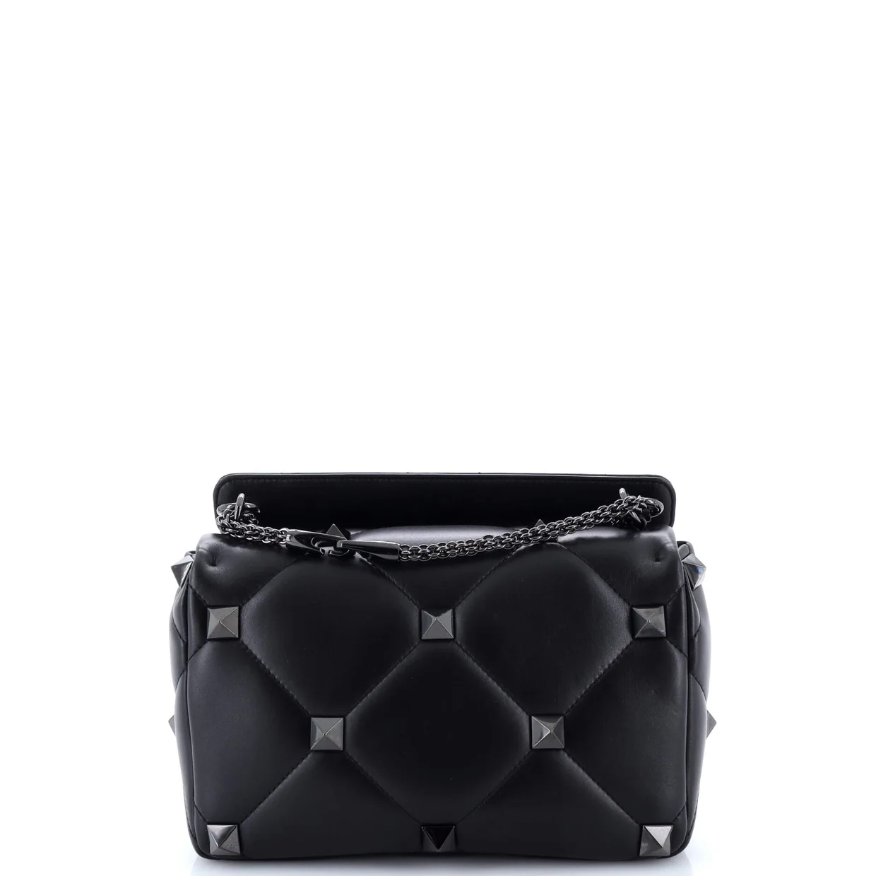 Roman Stud Flap Bag Quilted Leather Large - Deep Luxury