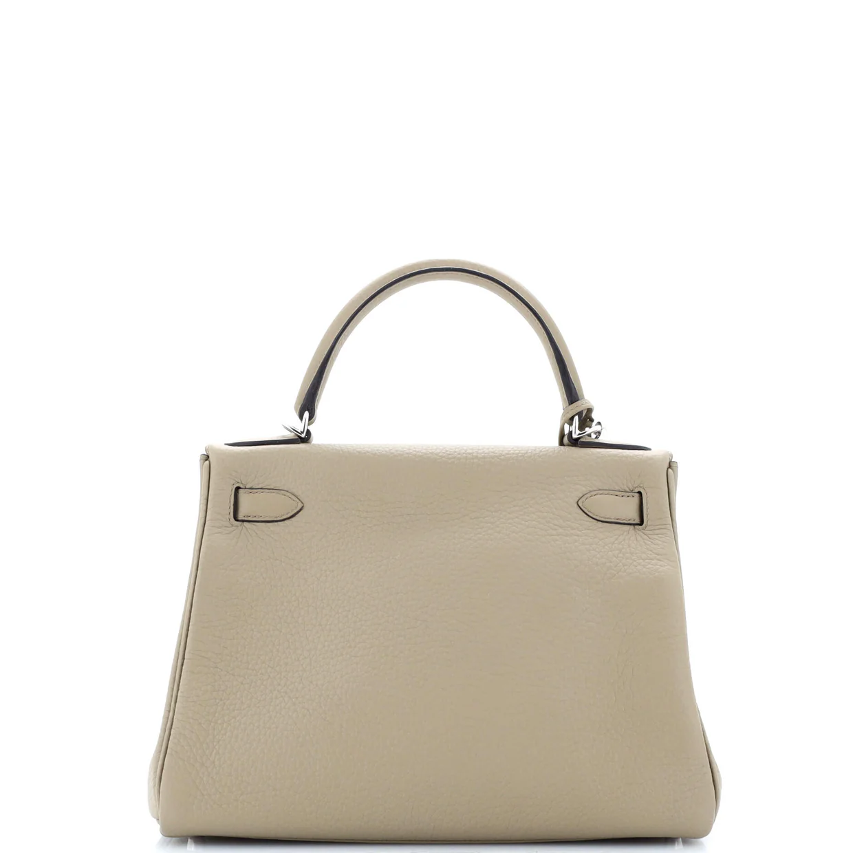 Kelly Handbag Beige Marfa Clemence with Palladium Hardware 28 - Deep Luxury