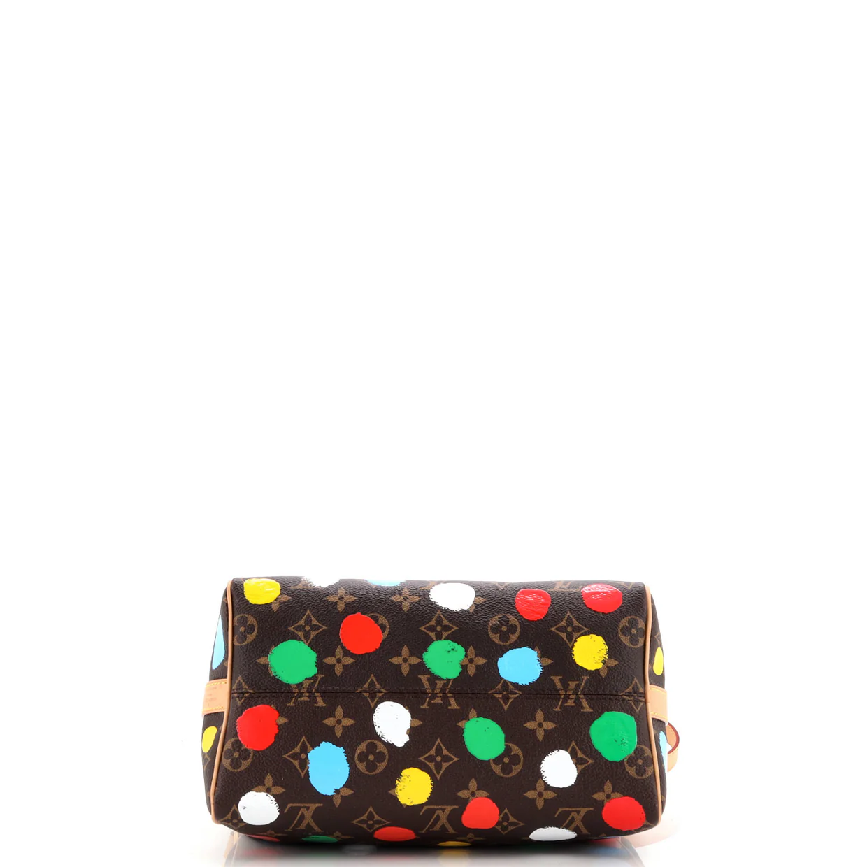 Speedy Bandouliere Bag Yayoi Kusama Painted Dots Monogram Canvas 25 - Deep Luxury