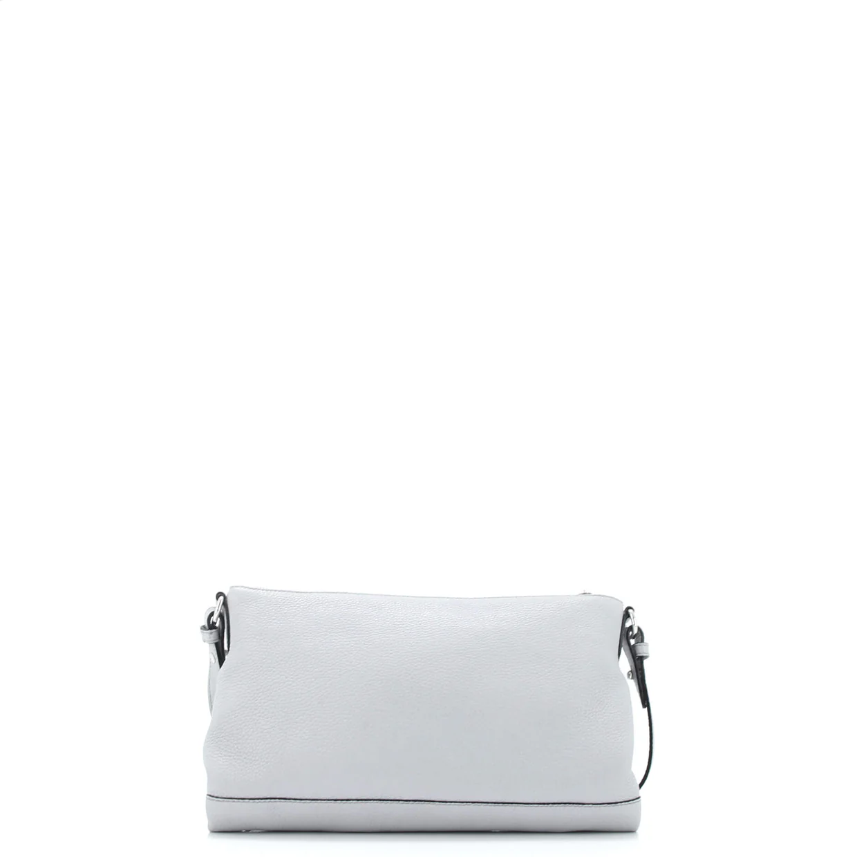 Flat Zip Crossbody Bag Vitello Daino Small - Deep Luxury