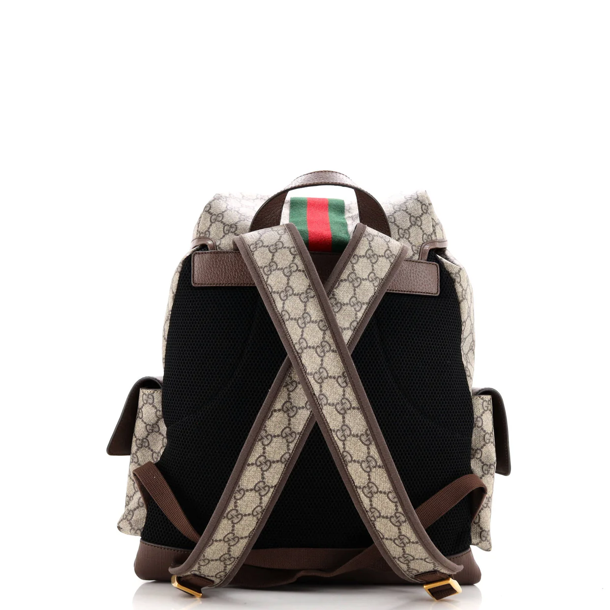 Ophidia Flap Backpack GG Coated Canvas Medium - Deep Luxury