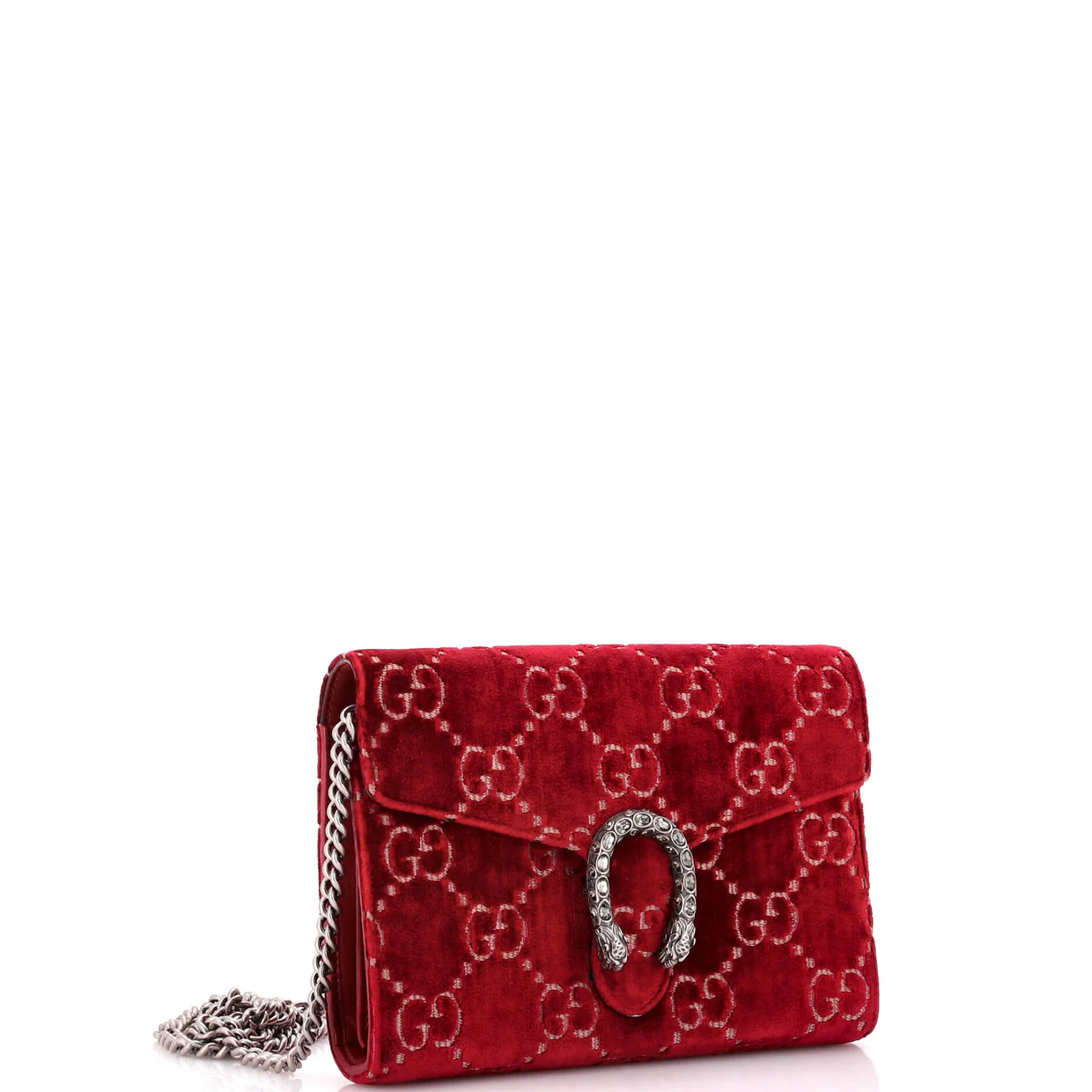 Dionysus Chain Wallet GG Velvet Small - Deep Luxury