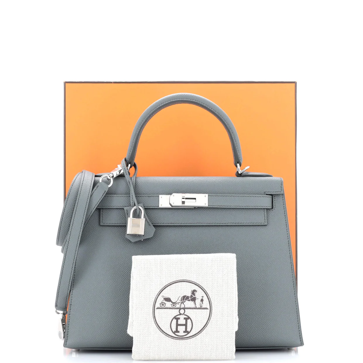 Kelly Handbag Vert Amande Epsom with Palladium Hardware 28 - Deep Luxury