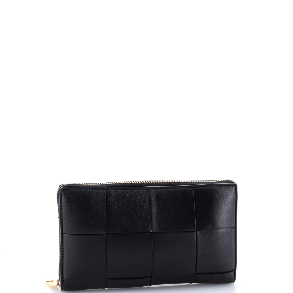Cassette Zip Around Wallet Maxi Intrecciato Leather Long - Deep Luxury