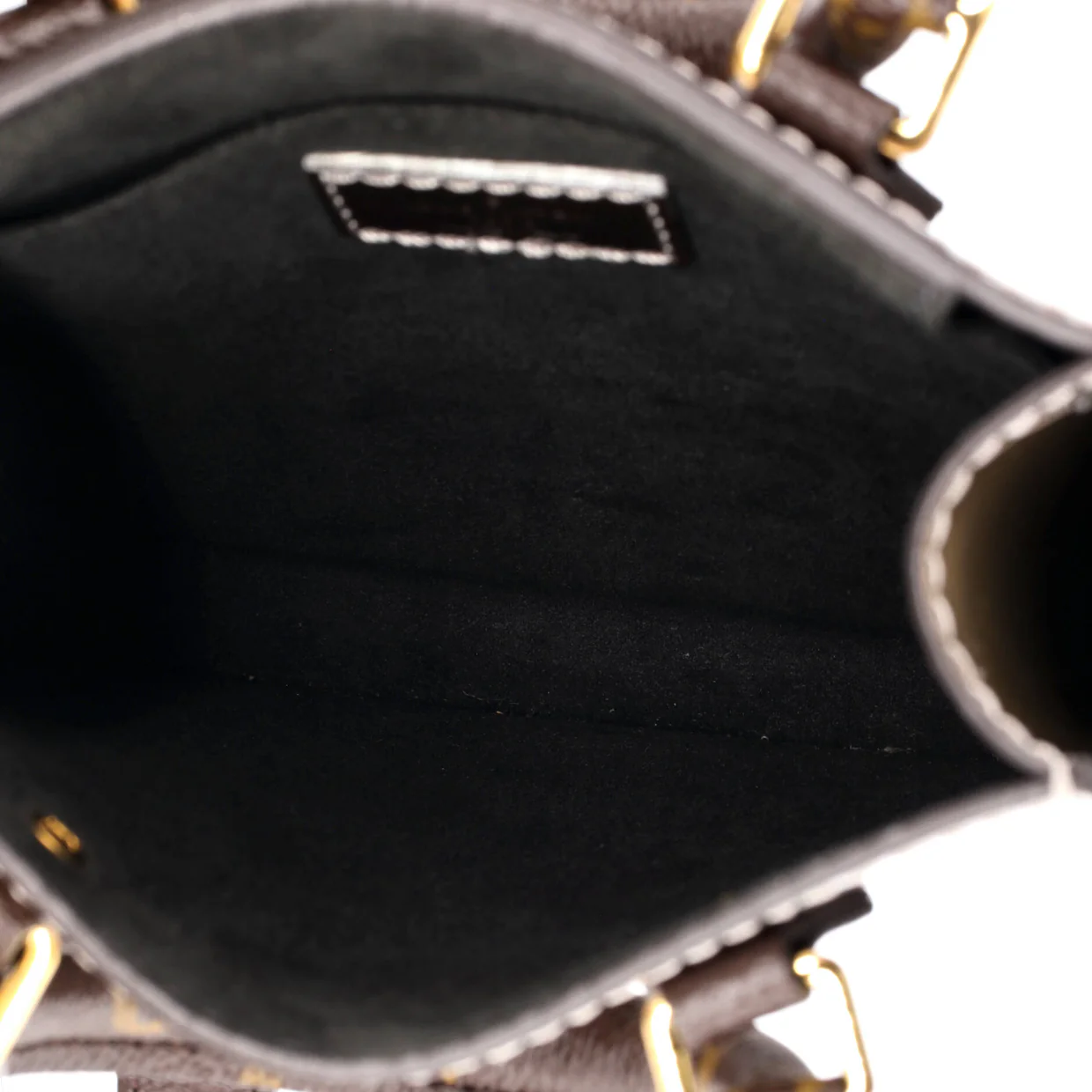 Petit Sac Plat Bag Monogram Vernis with Monogram Canvas - Deep Luxury