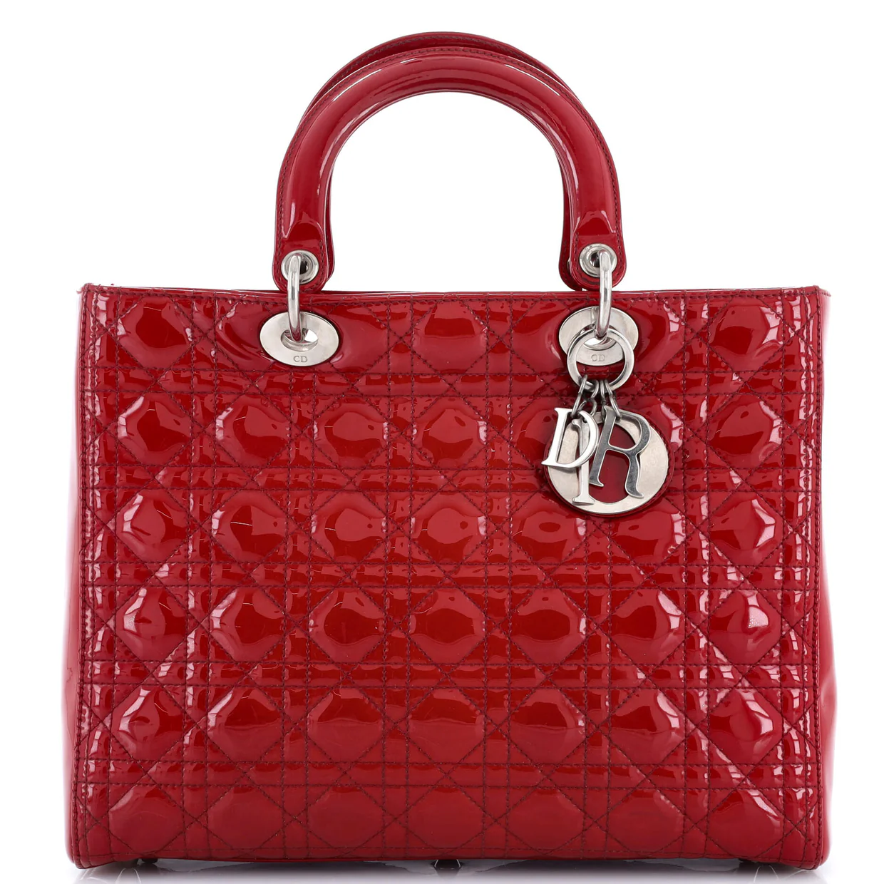 Lady Dior Bag Cannage Quilt Patent Large - Deep Luxury