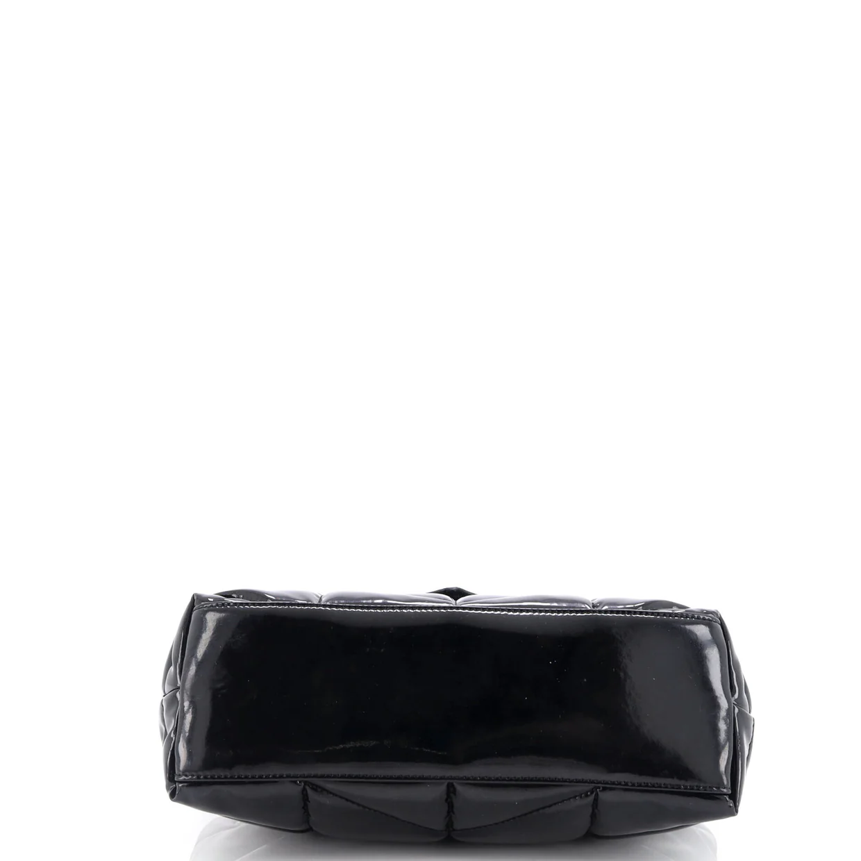 Loulou Puffer Shoulder Bag Quilted Patent Small - Deep Luxury