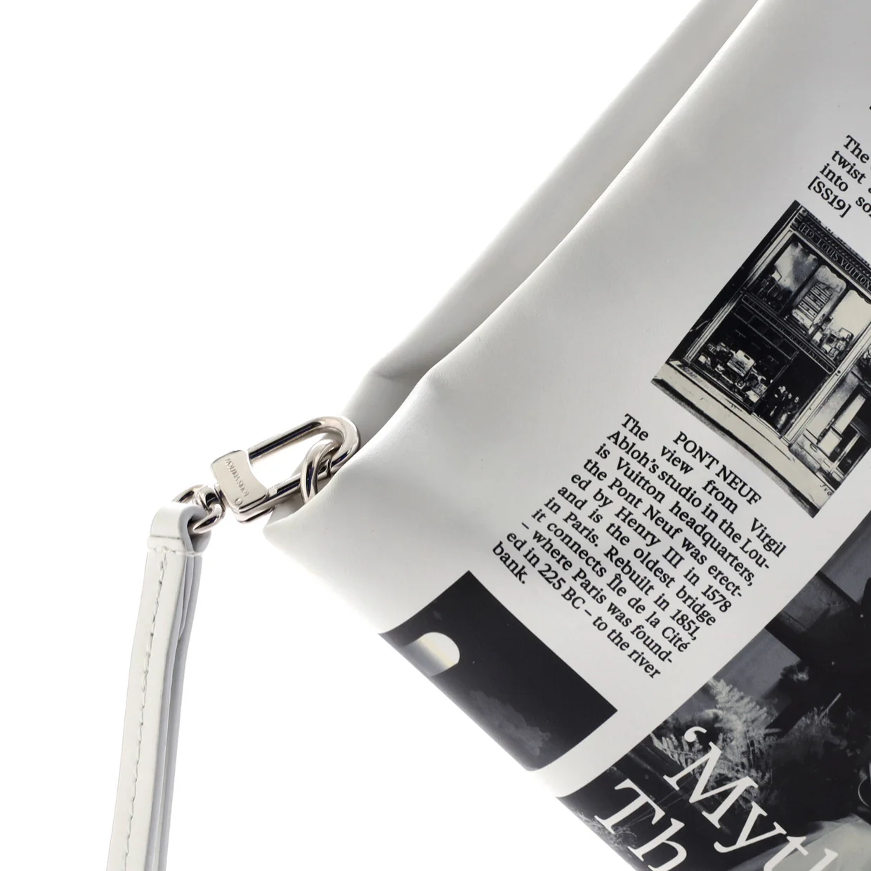 Newspaper Pouch Printed Leather - Deep Luxury