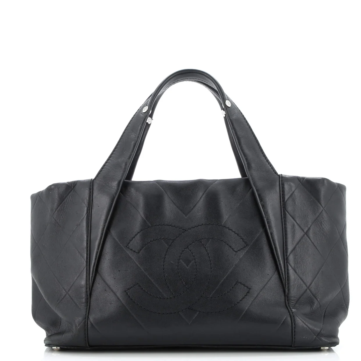 All Day Long Tote Chevron Leather Medium - Deep Luxury