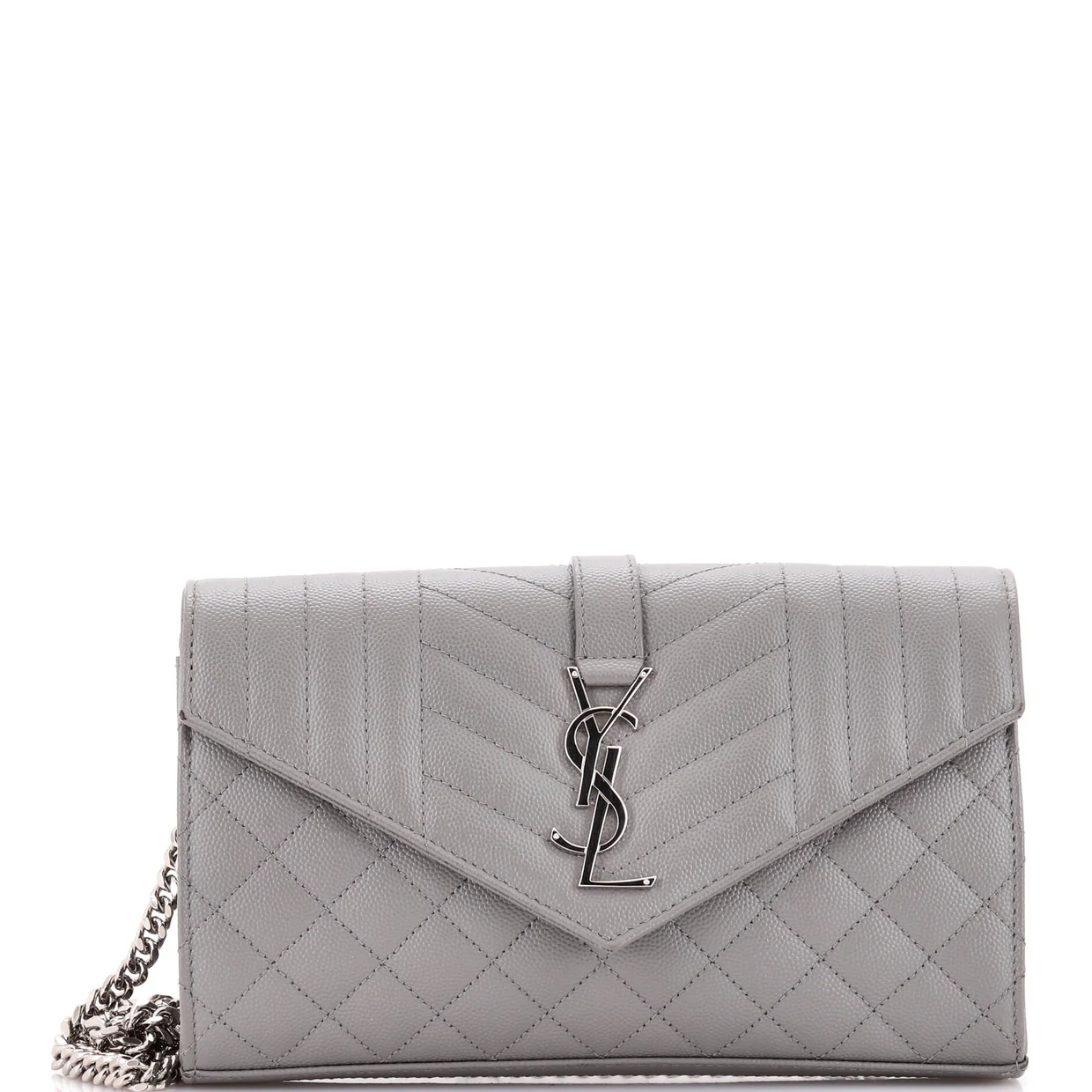 Classic Monogram Chain Wallet Mixed Matelasse Leather Medium - Deep Luxury