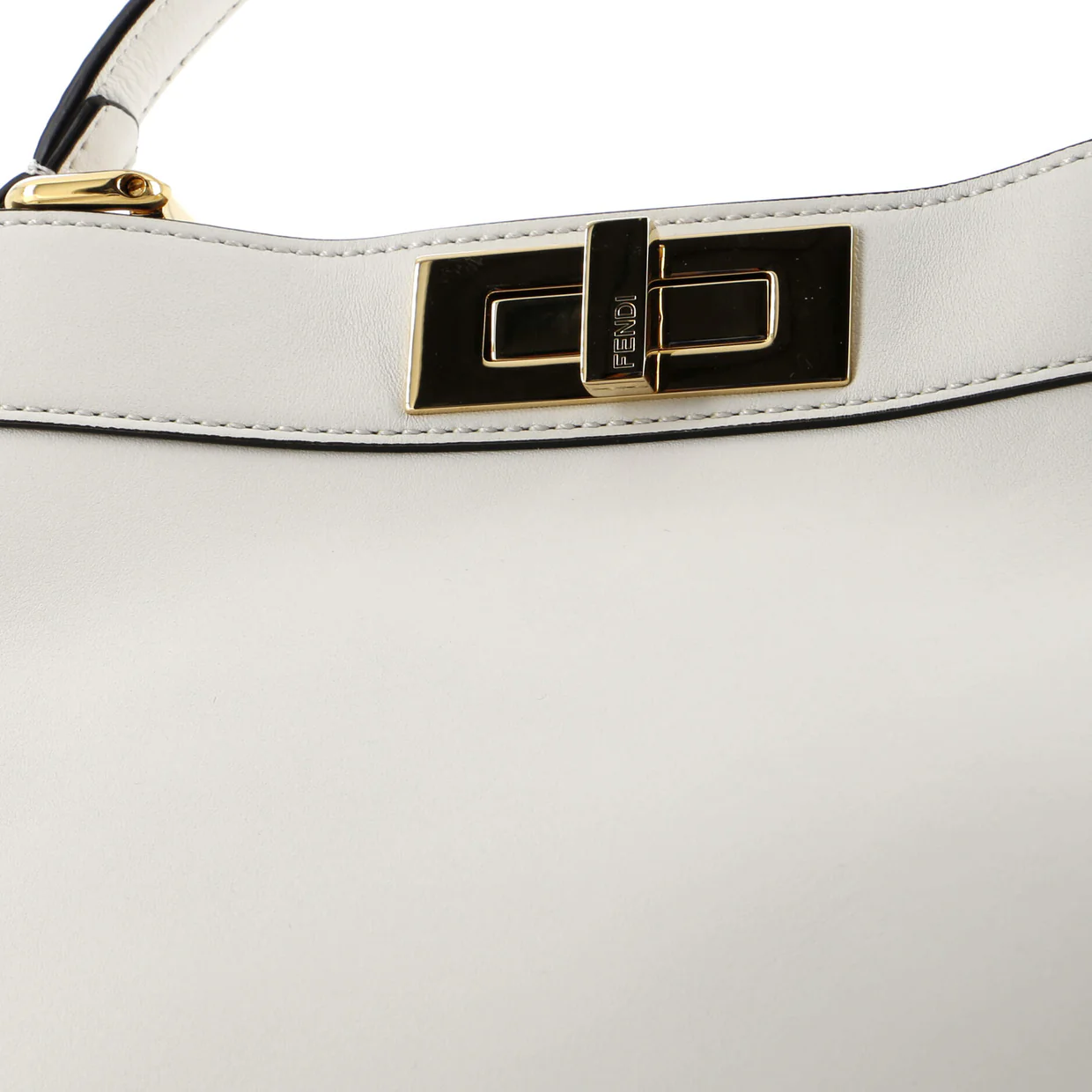 x Versace Fendace Peekaboo ISeeU Bag Leather with Printed Zucca Leather Interior Medium - Deep Luxury