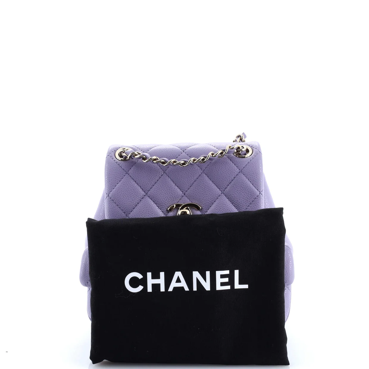 Duma Pockets Drawstring Backpack Quilted Caviar Mini - Deep Luxury