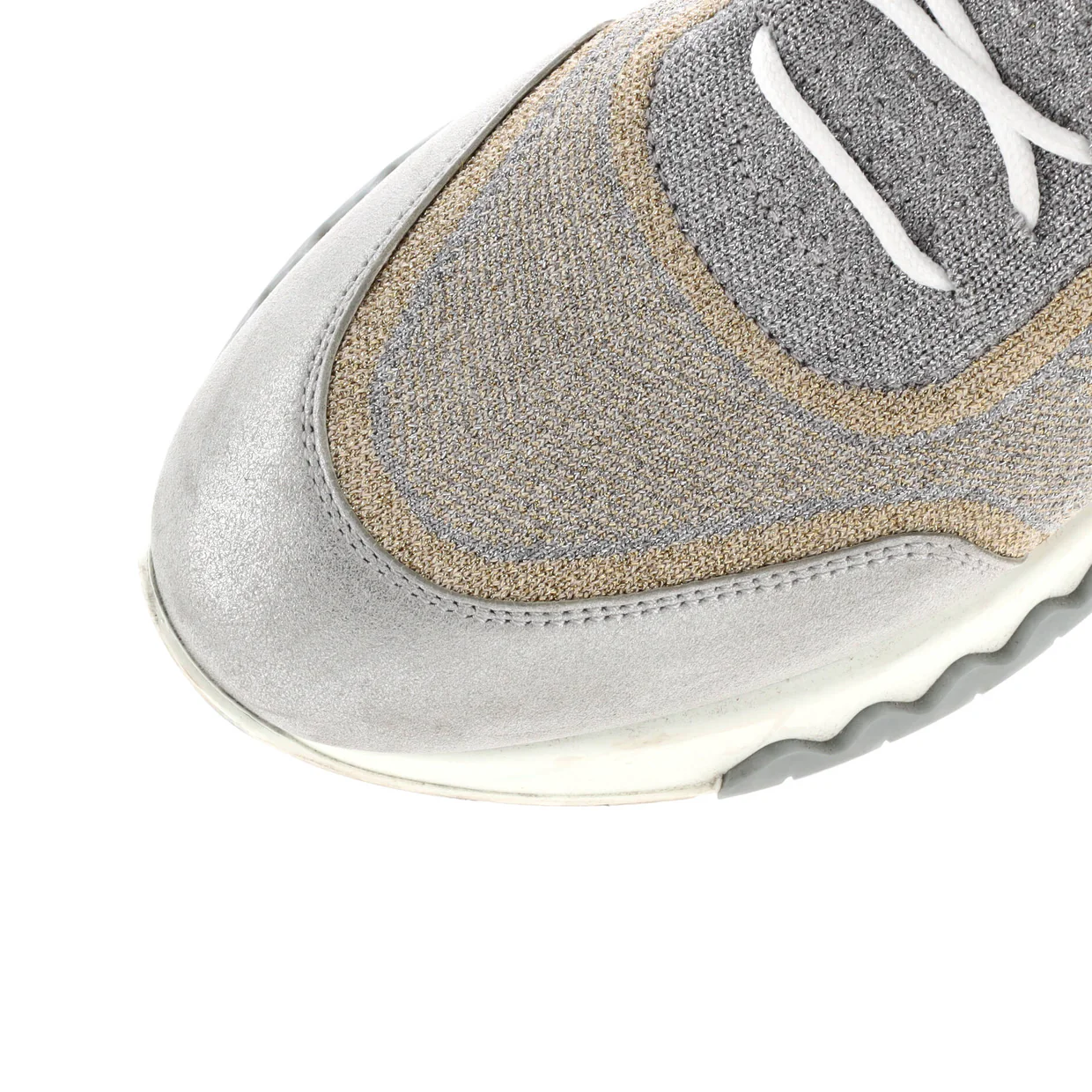 Women's Addict Sneakers Knit Fabric with Leather - Deep Luxury