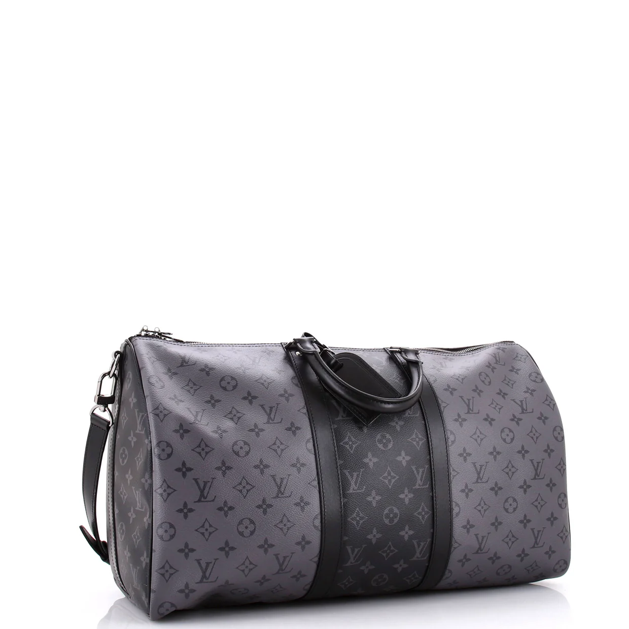 Keepall Bandouliere Bag Reverse Monogram Eclipse Canvas 50 - Deep Luxury