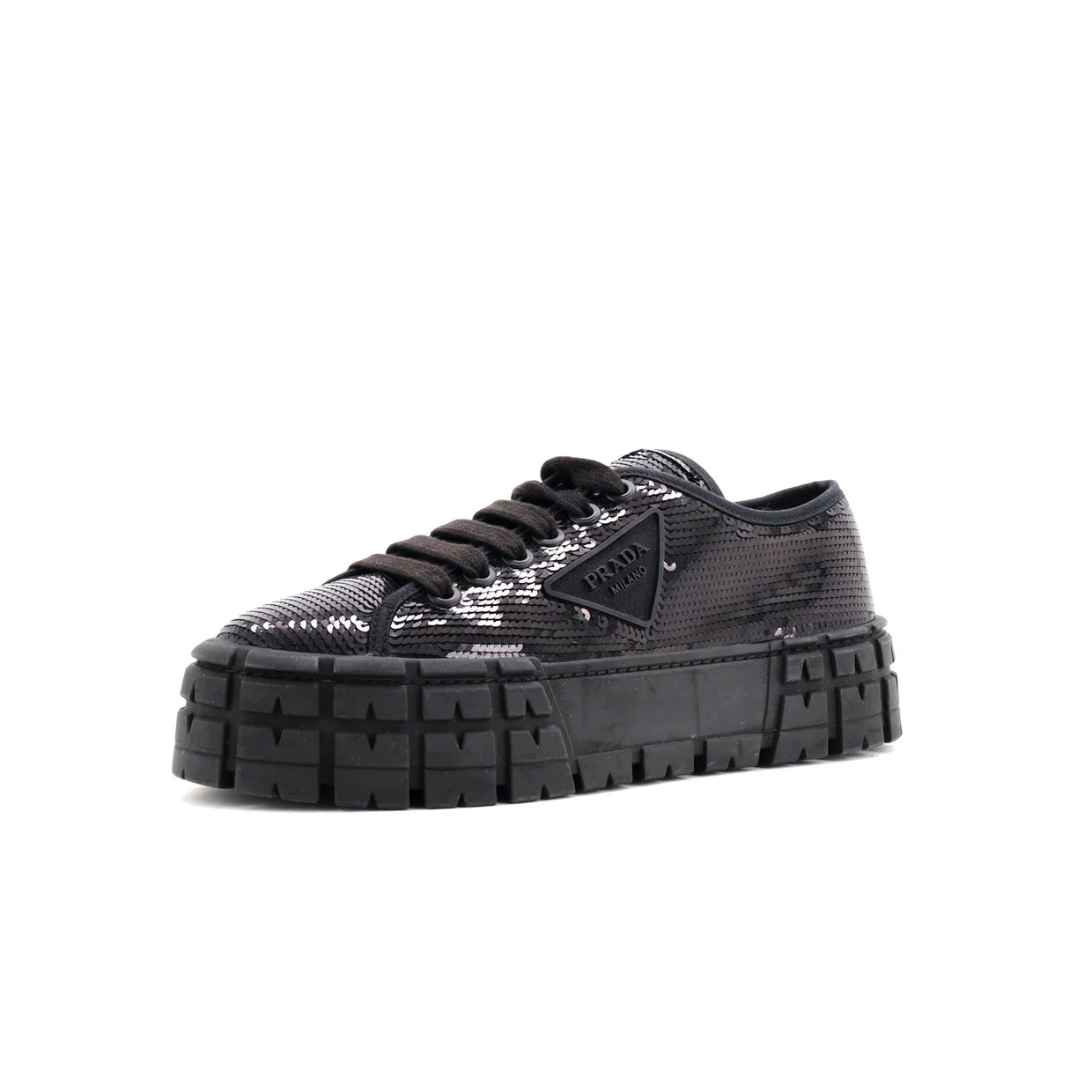 Women's Double Wheel Platform Sneakers Sequins - Deep Luxury