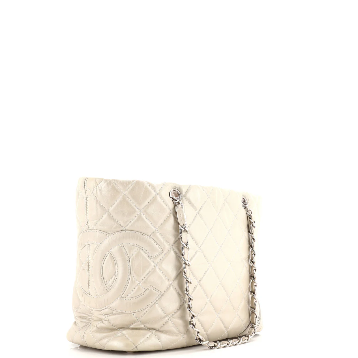 Cotton Club Tote Quilted Aged Calfskin Large - Deep Luxury