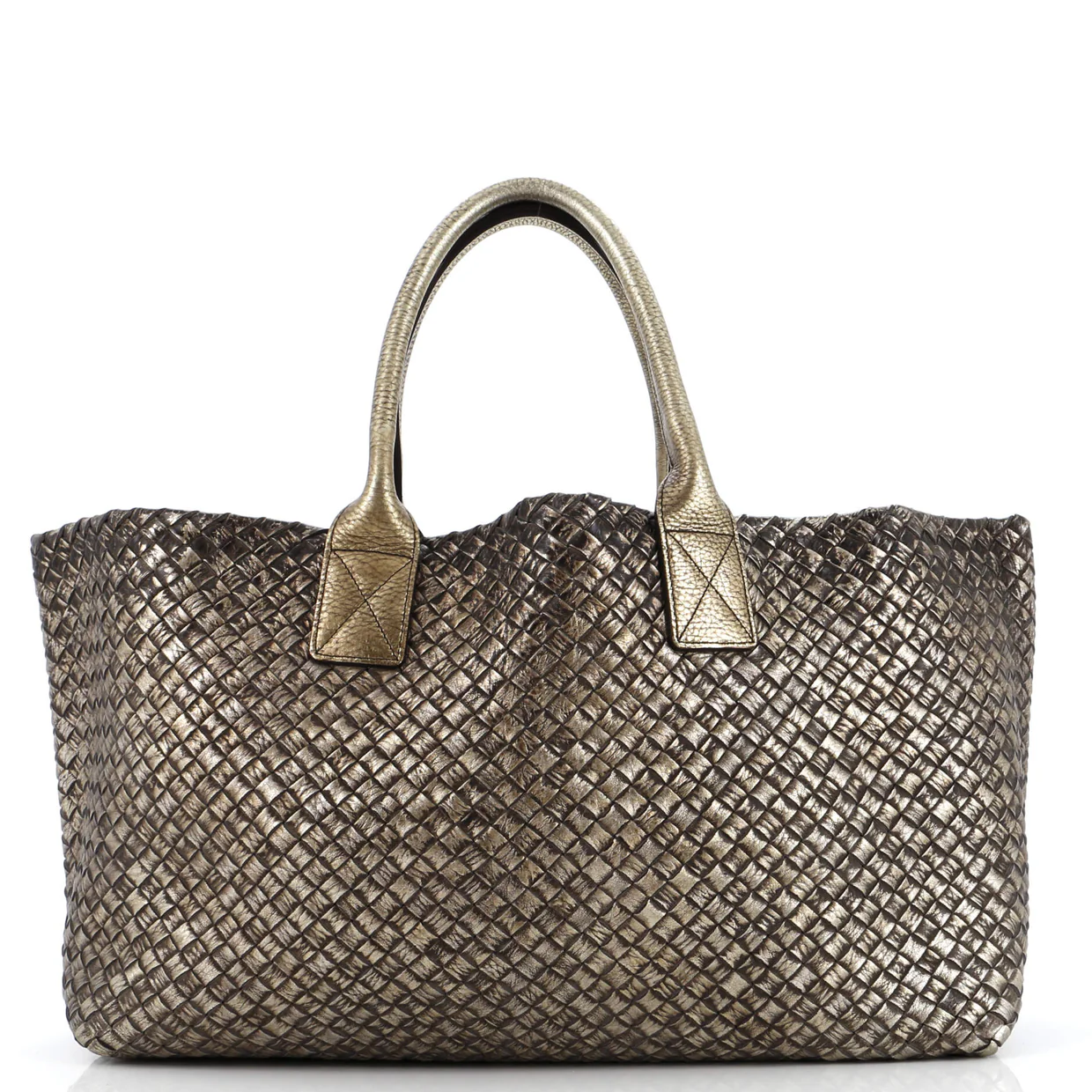Cabat Tote Intrecciato Metallic Nappa Medium - Deep Luxury