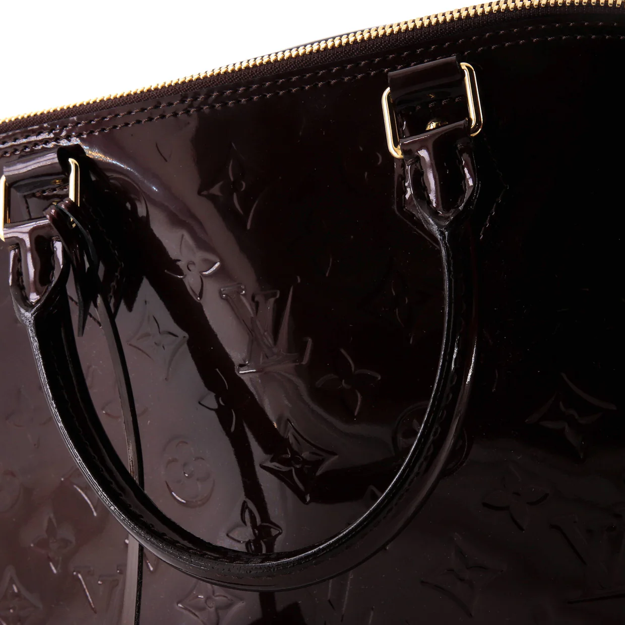 Alma Handbag Monogram Vernis GM - Deep Luxury