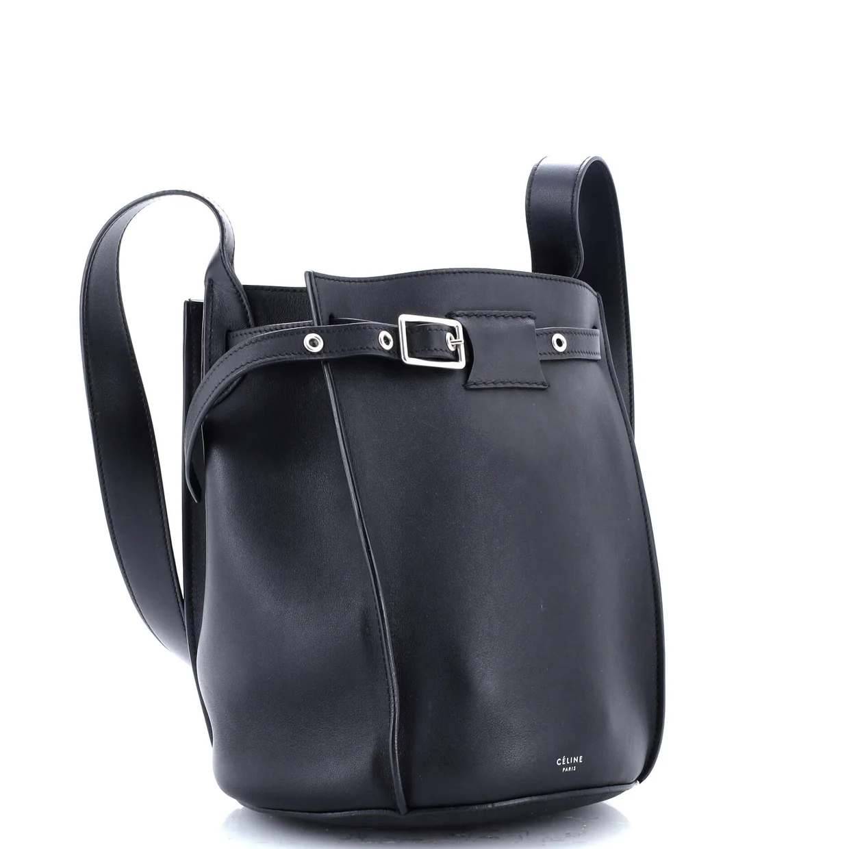 Long Strap Big Bag Bucket Leather - Deep Luxury