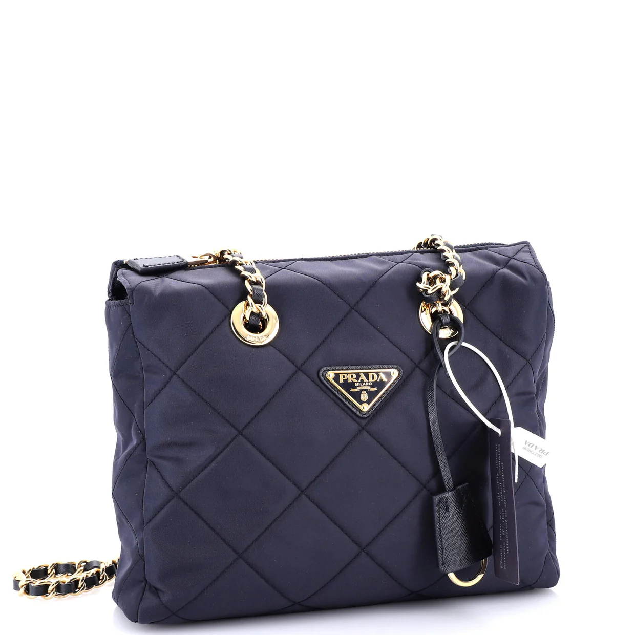 Re-Edition 1995 Chain Tote Quilted Re-Nylon Small - Deep Luxury