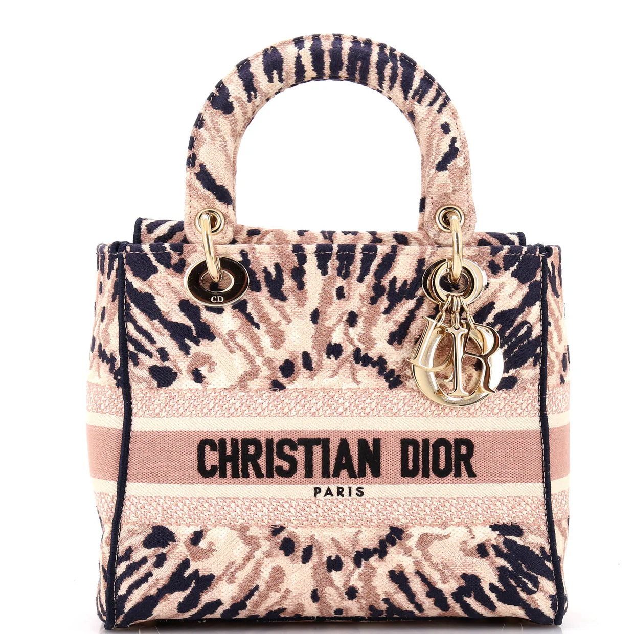 Lady D-Lite Bag Embroidered Canvas Medium - Deep Luxury