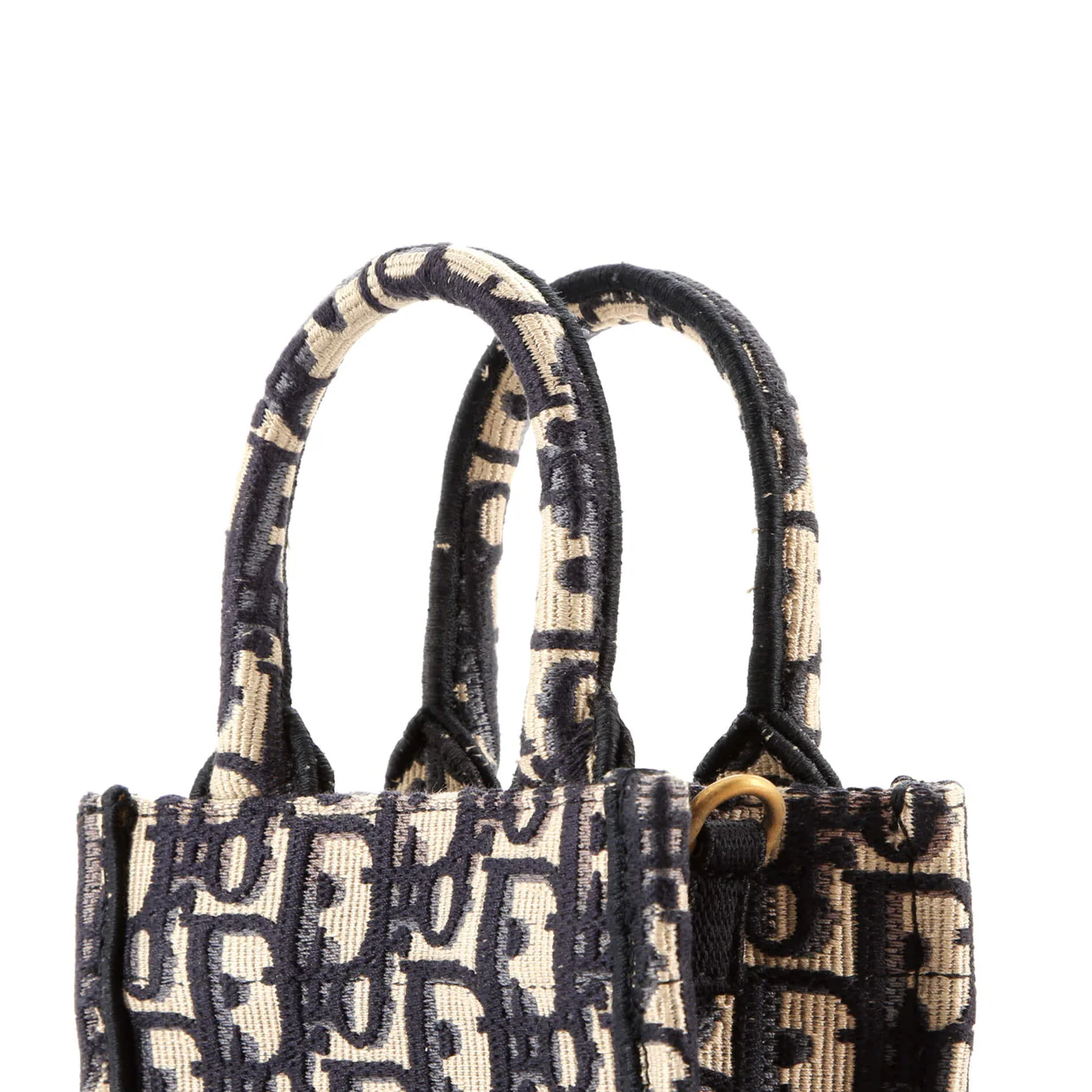 Book Tote Phone Bag Oblique Canvas Mini - Deep Luxury