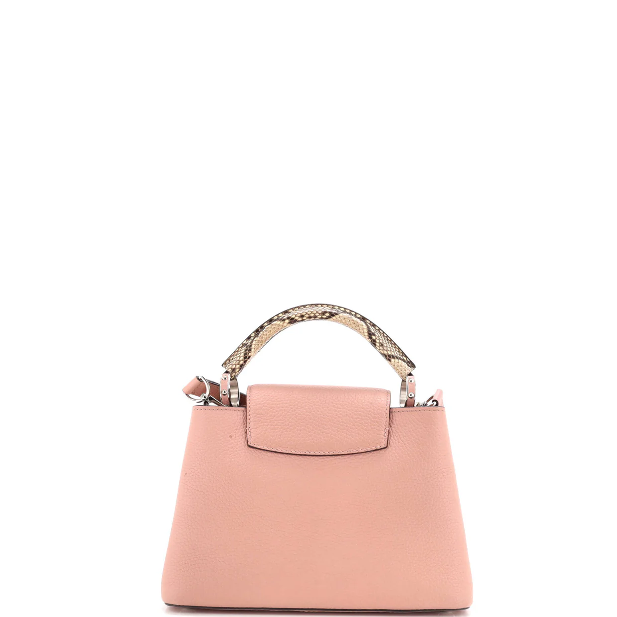 Capucines Bag Leather with Snakeskin BB - Deep Luxury