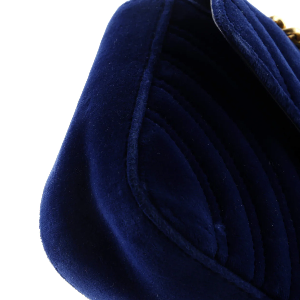 GG Marmont Flap Bag Matelasse Velvet Mini - Deep Luxury