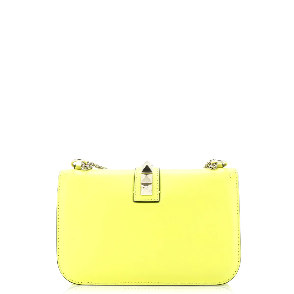Rolling Rockstud Glam Lock Shoulder Bag Leather Medium - Deep Luxury