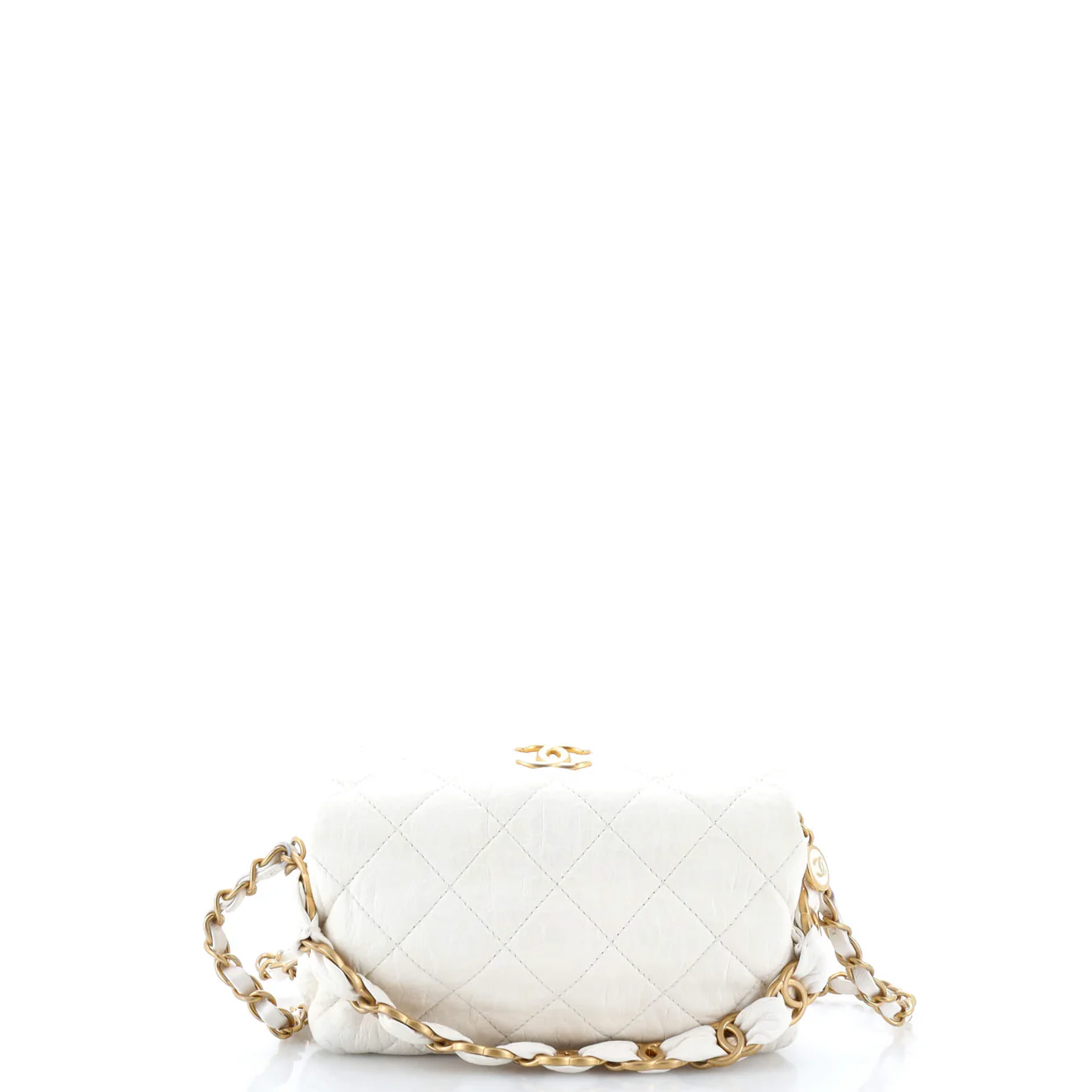 CC Links Hobo Quilted Crumpled Lambskin Small - Deep Luxury