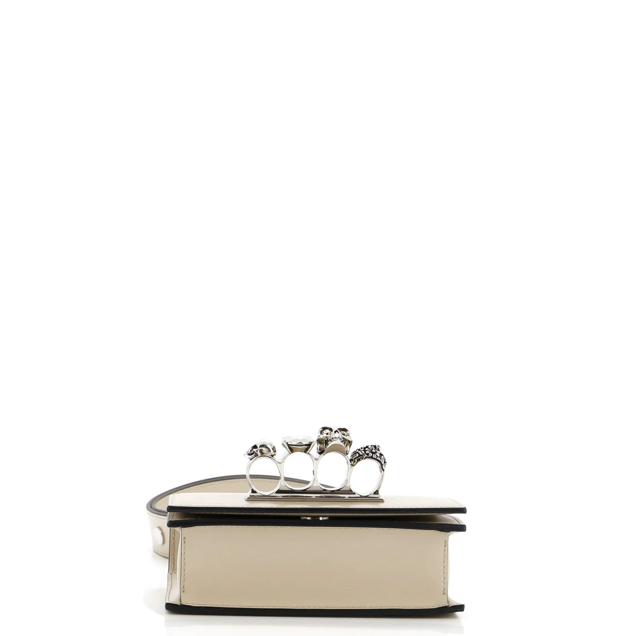 Biker Jewelled Flap Satchel Leather Mini - Deep Luxury