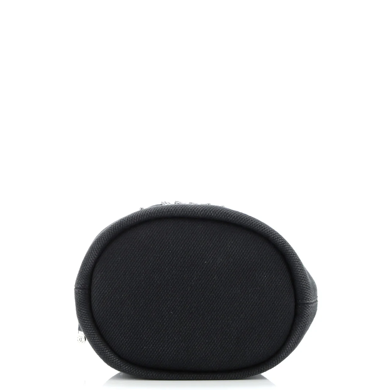 Deauville Drawstring Bucket Bag Pearl Embellished Canvas Medium - Deep Luxury