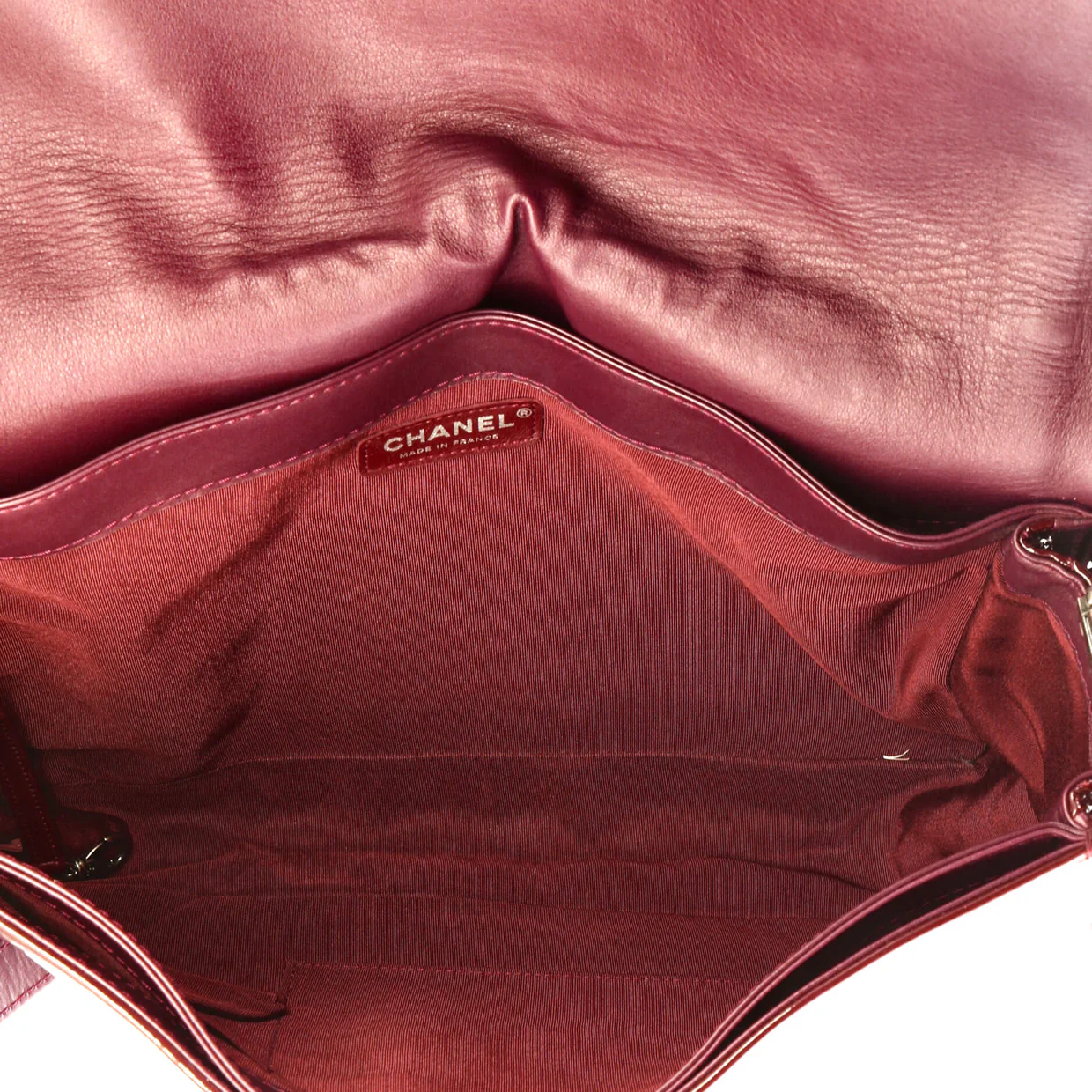 Reverso Boy Flap Bag Patent Large - Deep Luxury