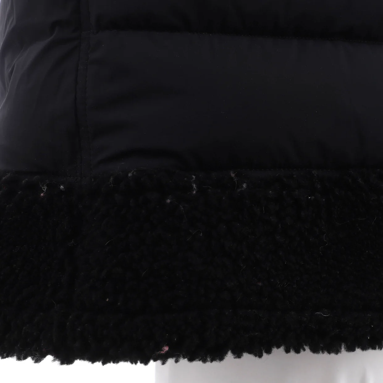 Women's Vanna Puffer Jacket Quilted Nylon and Leather with Shearling and Down - Deep Luxury