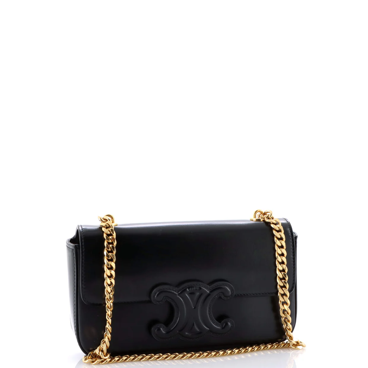 Triomphe Chain Shoulder Bag Leather Small - Deep Luxury