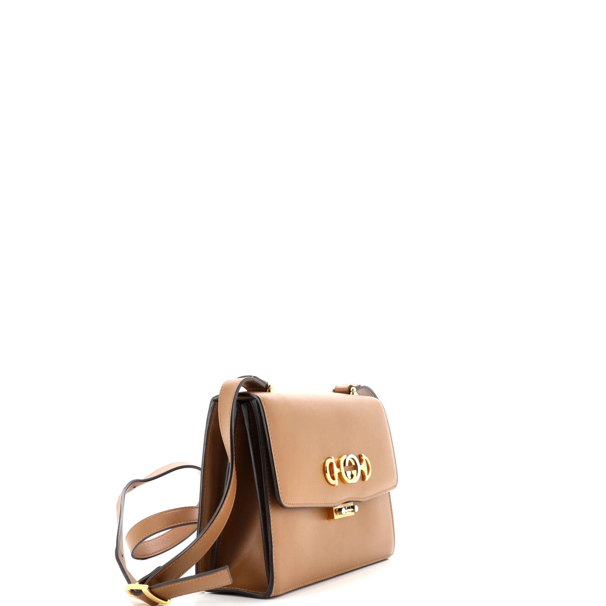 Zumi Flap Shoulder Bag Leather Small - Deep Luxury