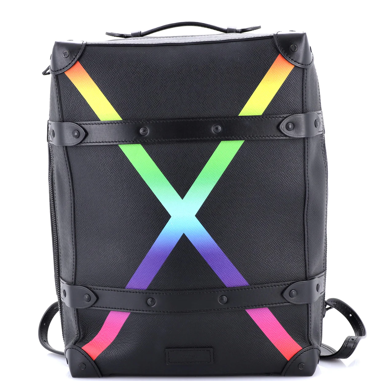 Soft Trunk Backpack Rainbow Taiga Leather PM - Deep Luxury