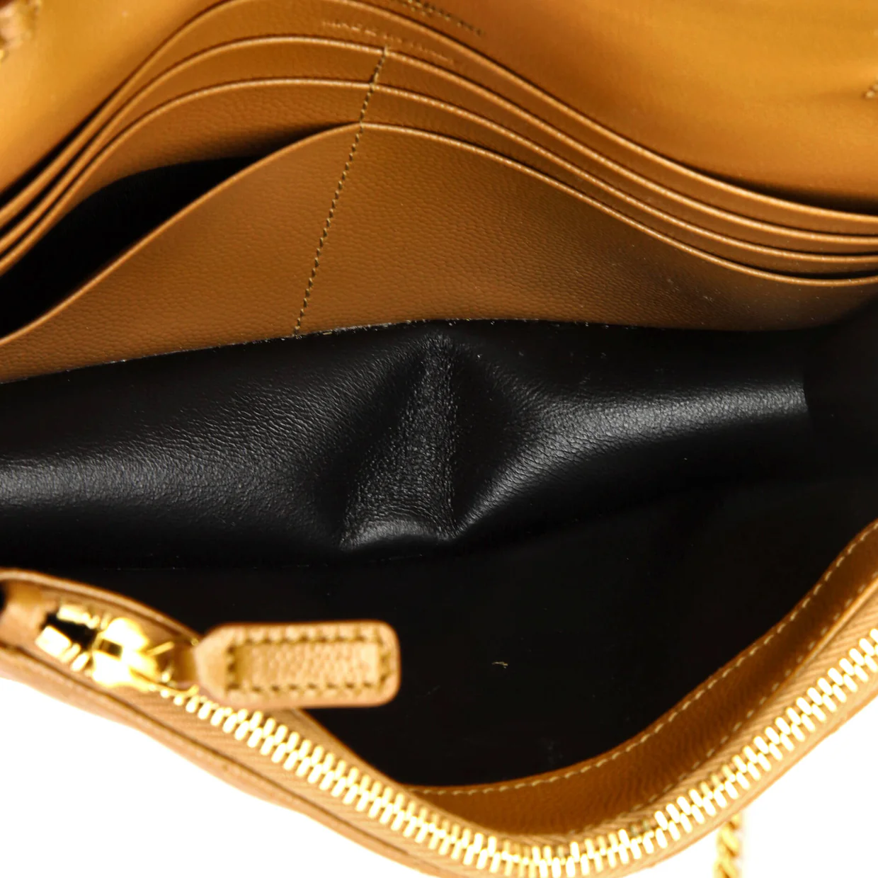 Classic Monogram Wallet on Chain Matelasse Chevron Leather Small - Deep Luxury