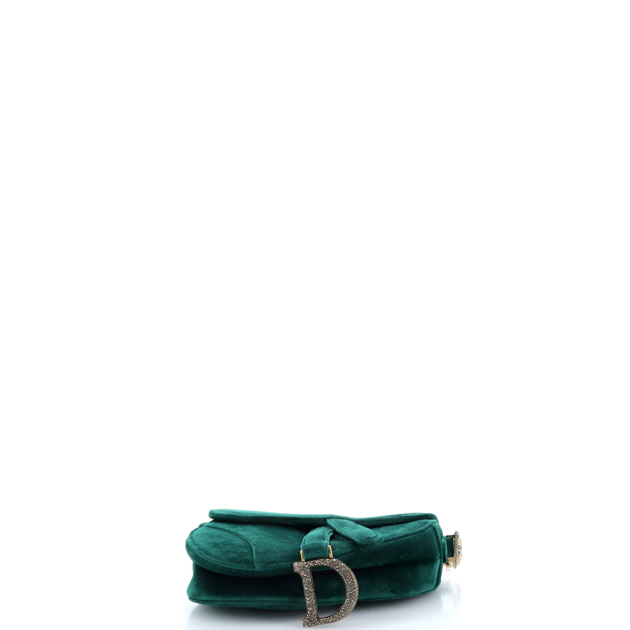Saddle Handbag Velvet with Crystals Mini - Deep Luxury
