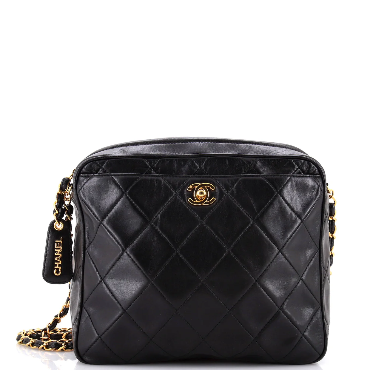 Vintage CC Pocket Camera Shoulder Bag Quilted Lambskin Medium - Deep Luxury