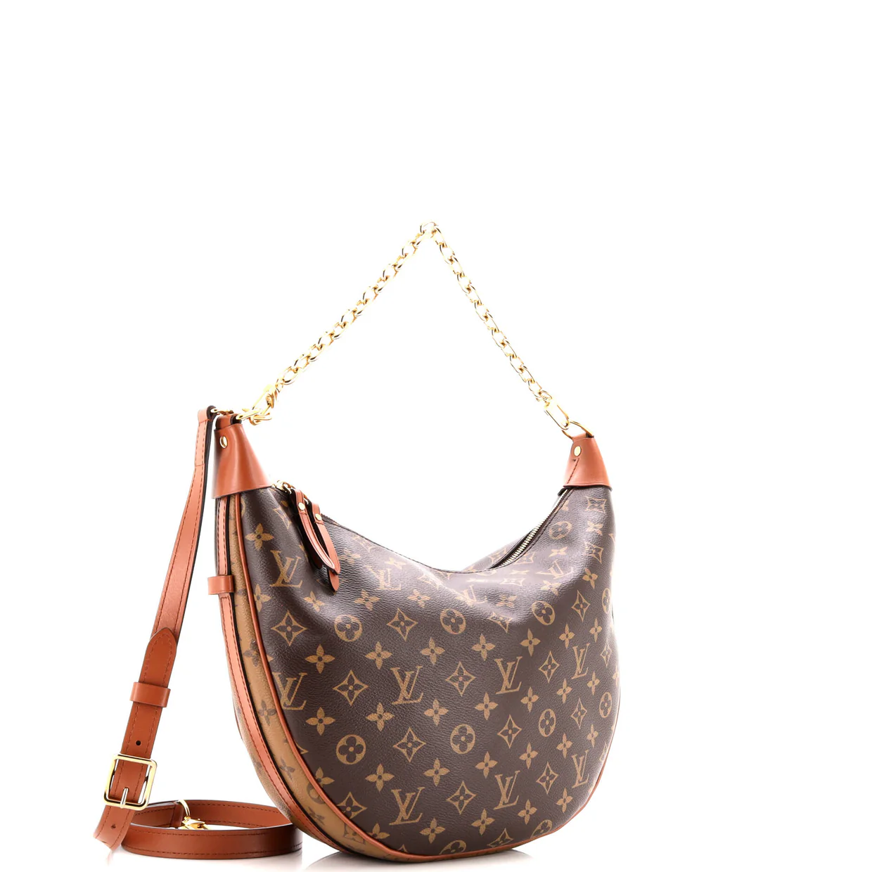 Loop Hobo Reverse Monogram Canvas - Deep Luxury