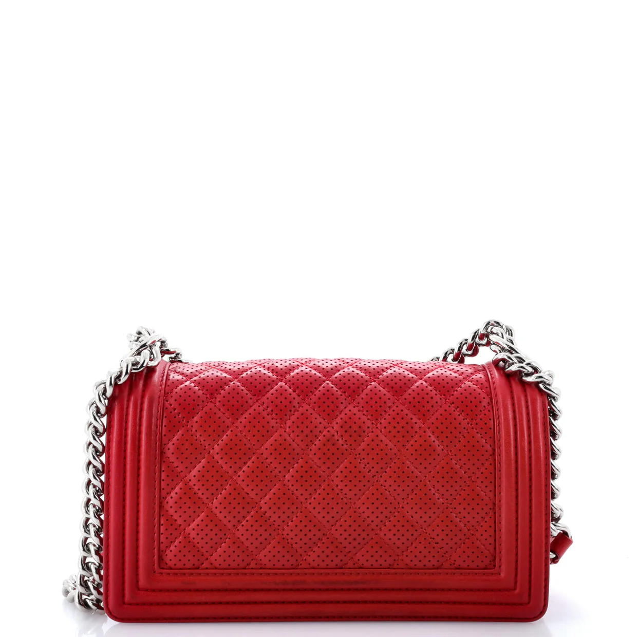 Boy Flap Bag Quilted Perforated Lambskin Old Medium - Deep Luxury