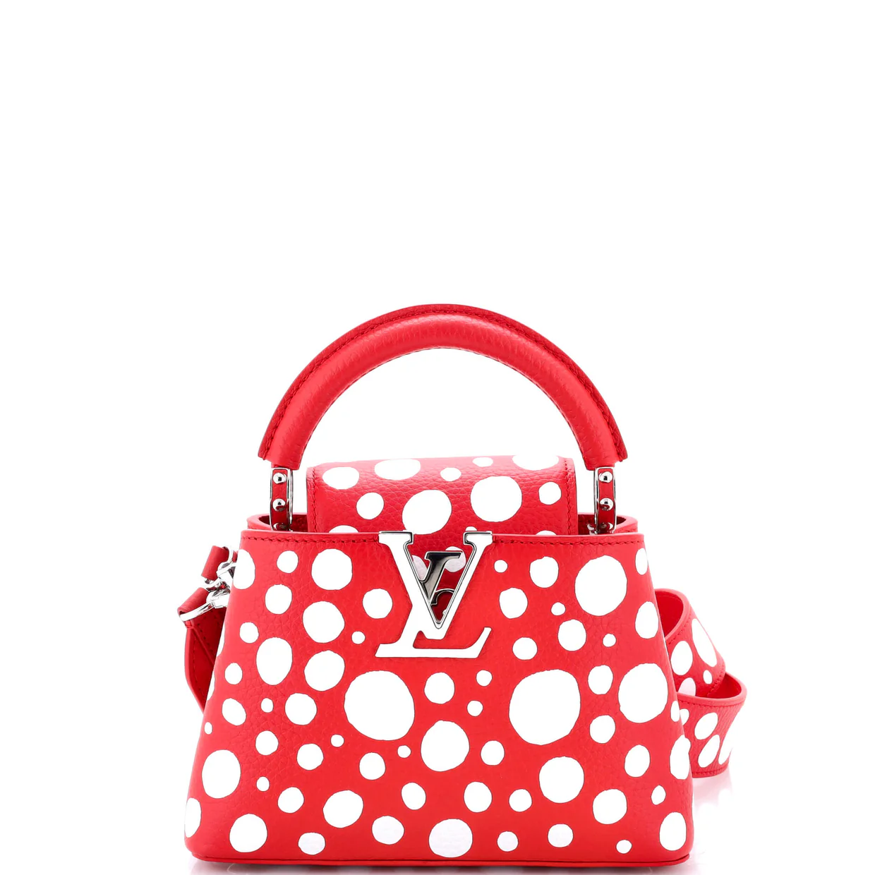Capucines Bag Yayoi Kusama Infinity Dots Taurillon Leather Mini - Deep Luxury
