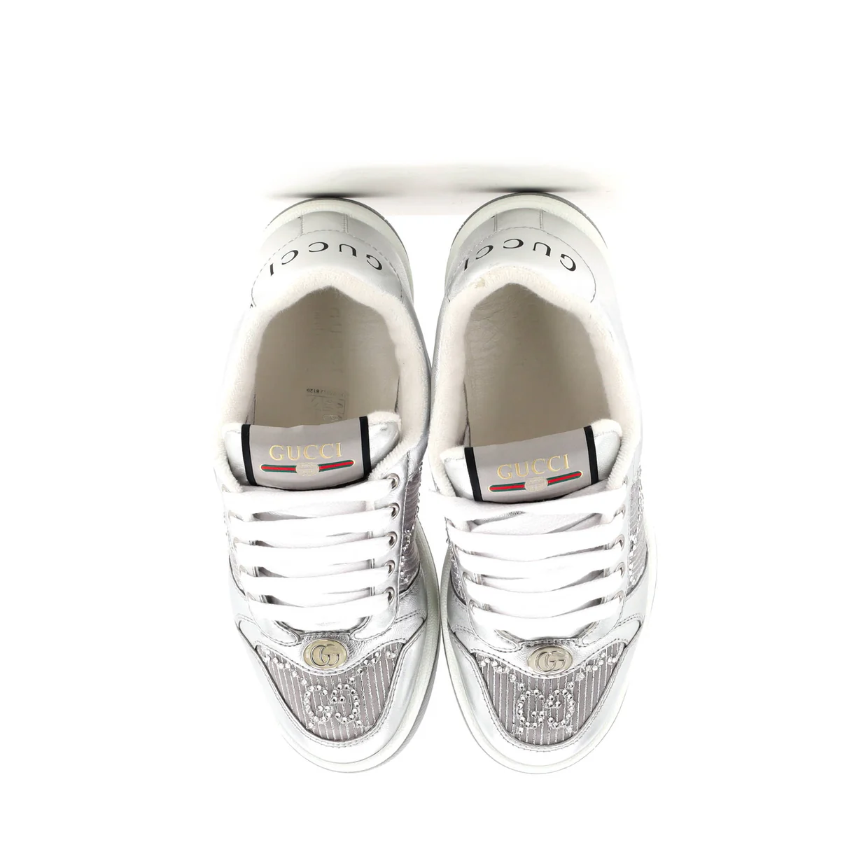 Screener Sneakers Leather with Crystals - Deep Luxury
