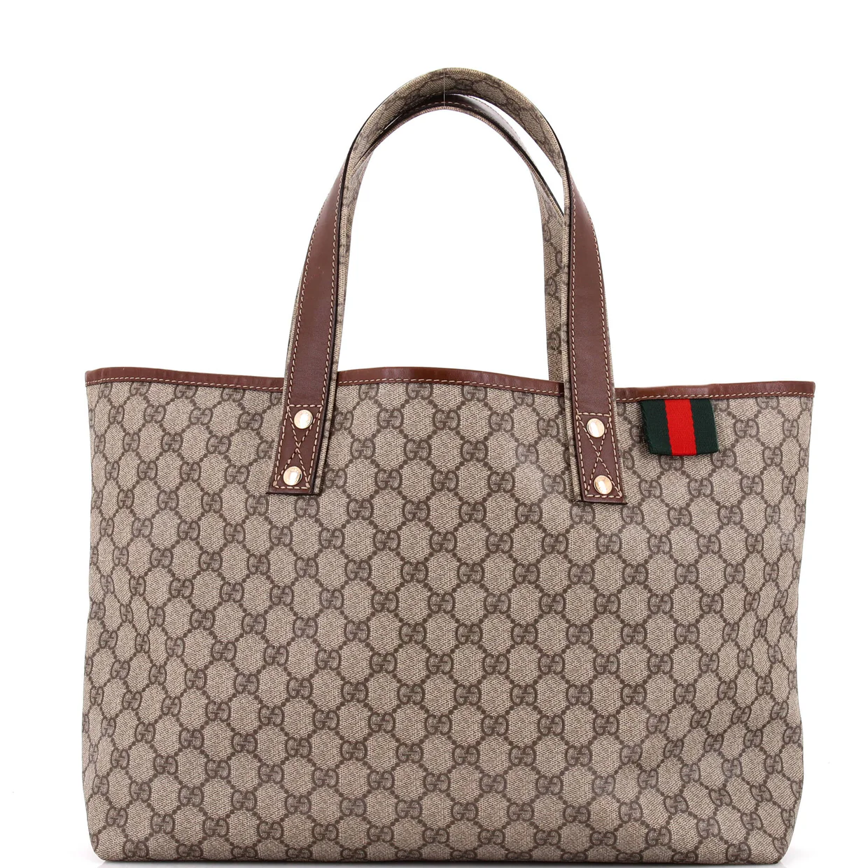 Web Loop Tote GG Coated Canvas Medium - Deep Luxury