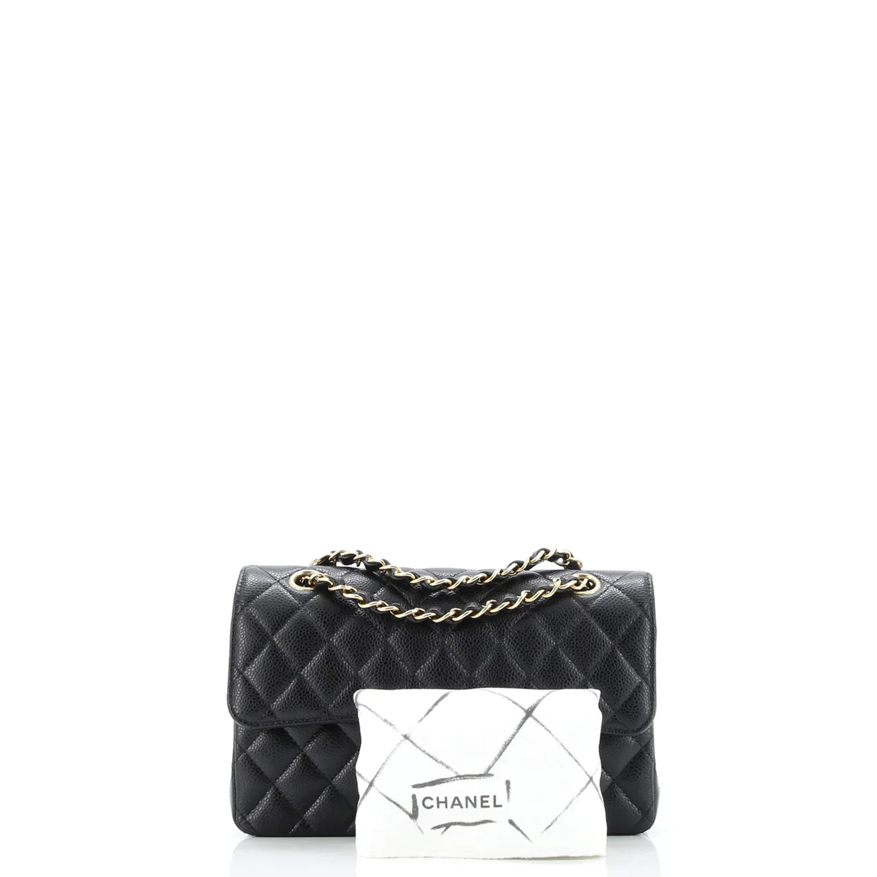 Classic Double Flap Bag Quilted Caviar Small - Deep Luxury